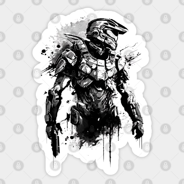 Halo Master Chief - Original Artwork Sticker by Labidabop